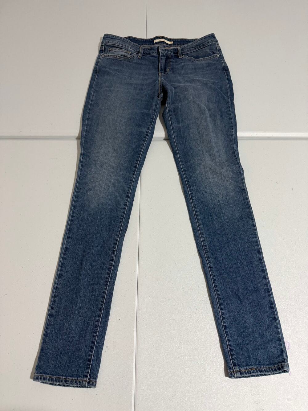 Levi’s 711 Skinny Jeans Womens W29 L34 Dark Wash Stretch Denim